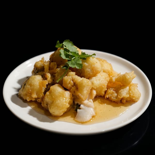 Sea bass Tempura Appetizer promo.