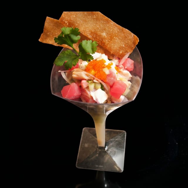 Ceviche Sashimi.